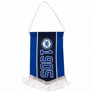 Chelsea Official FC (EST 1905) Crest Mini Pennant for Cars or the Home