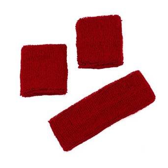 MytoptrendzÃƒÆ’Ã†â€™Ãƒâ€ Ã¢â‚¬â„¢ÃƒÆ’Ã‚Â¢ÃƒÂ¢Ã¢â‚¬Å¡Ã‚Â¬Ãƒâ€¦Ã‚Â¡ÃƒÆ’Ã†â€™ÃƒÂ¢Ã¢â€šÂ¬Ã…Â¡ÃƒÆ’Ã¢â‚¬Å¡Ãƒâ€šÃ‚Â® - Red Sports Sweatband Set - 1 Sweat Headband & 2 Sweat Wristbands (Red)