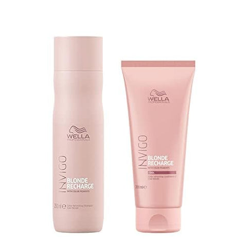 Wella INVIGO Recharge Cool Blonde Color Refreshing Shampoo 250ml and Conditioner 200ml