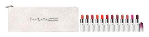 M.A.C Lips By Dozen Mini Podwer Kiss Lipstick x 12 - A Holiday Kit