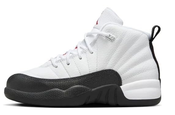 Little Kid's Jordan 12 Retro White/Gym Red-Black 'Taxi Flip' (151186 162) Preschool PS - Size 12c