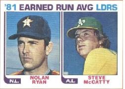 1982 Topps #167 Nolan Ryan/S.McCatty ERA Leaders