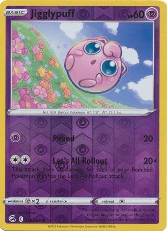 Jigglypuff - 110/264 - Common - Reverse Holo - Sword & Shield - Fusion Strike