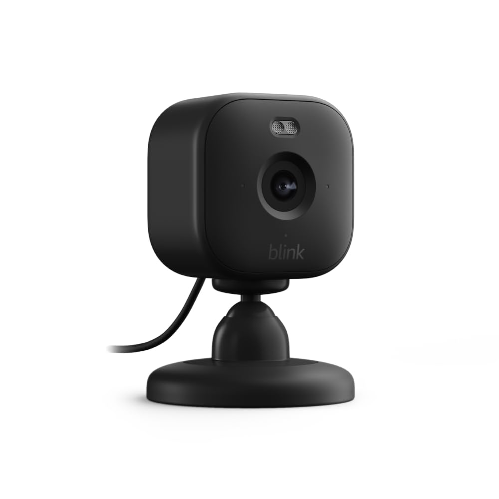 All-new Blink Mini 2 - Plug-in smart security camera, HD night view in color, built-in spotlight, two-way audio, motion detection, Works with Alexa (Black)