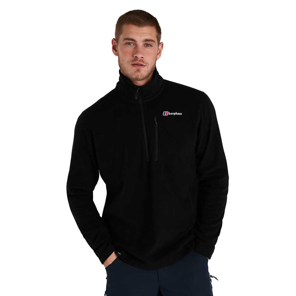 Berghaus Men's Prism Micro Polartec Fleece Jacket, Added Warmth, Extra Comfortable, Black, L