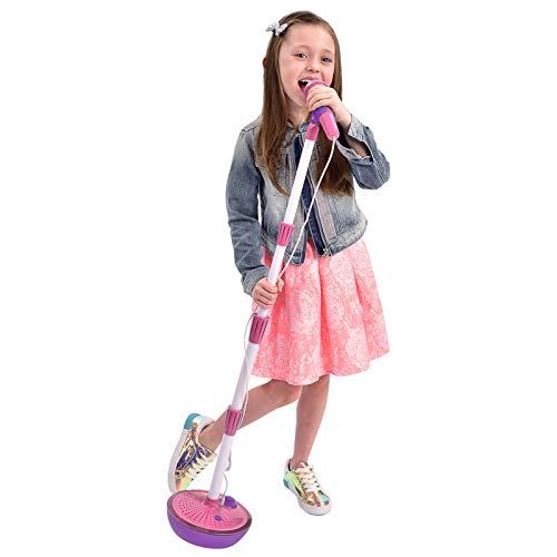 AJ Party Star Light Up Musical Microphone & Stand - Pink