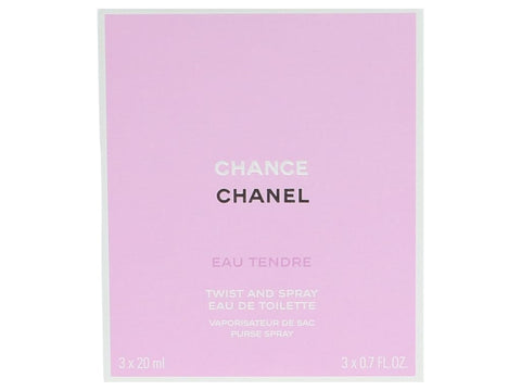 Chanel Chance Eau Tendre Twist & Spray Eau De Toilette 3x20ml/0.7oz