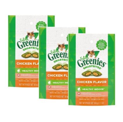 Greenies Smartbites Feline Hairball Remedy 2.1 oz Chicken | 6 Pack | Cat Treats