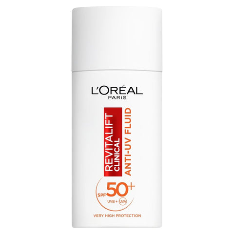 LÃƒÆ’Ã‚Â¢ÃƒÂ¢Ã¢â‚¬Å¡Ã‚Â¬ÃƒÂ¢Ã¢â‚¬Å¾Ã‚Â¢OrÃƒÆ’Ã†â€™Ãƒâ€šÃ‚Â©al Paris Revitalift Clinical SPF 50+ Invisible UV Fluid, Protect, Prevent and Improve Ageing Signs, Non-Oily Formula for All Skin Tones, Advanced UV Protection and Antioxidant Vitamin C, 50ml