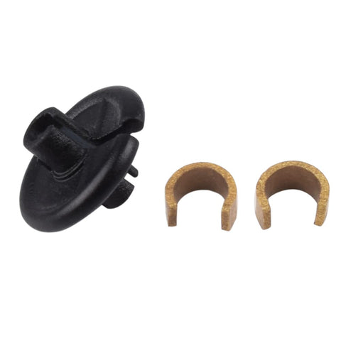 ELONG OUTDOOR Archery Kisser Button Black with Copper Anchor Clips - 2/pack