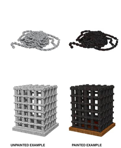 WizKids Deep Cuts Unpainted Miniatures Terrain: Wave 6: Cage & Chains