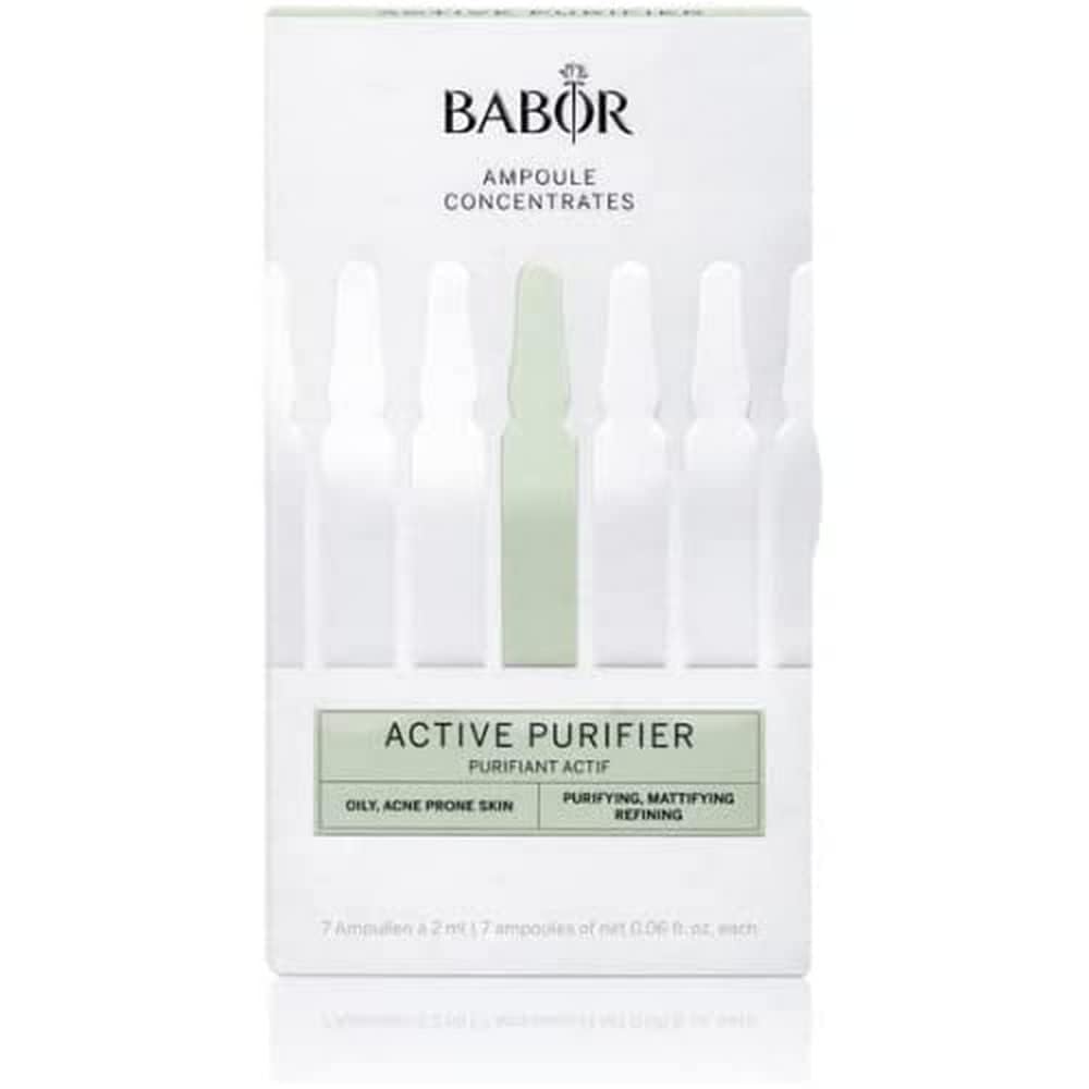 BABOR Active Purifier Ampoule Concentrates for Face with Tea Tree Oil, Refine, Purify, Revitalize Dull and Dry Skin, Clean & Vegan, Results in 7 Days