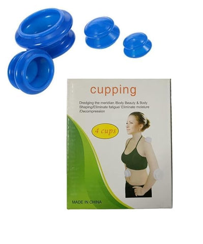 " Vacuum Cupping Cup Silicone Family Facial Body Massage Therapy Cupping Cup Silicone Facial and Body Massage Therapy Vacuum Cupping Cup Set of 4"