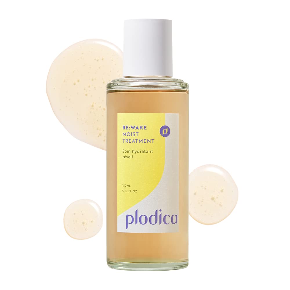 plodica Re:wake Moist Treatment Toner, 150ml/5.07 Fl Oz, Facial Skin Cleanser, Replenish Moisture, Hydration, Korean Powerful Botanical, Vegan SkinCare, Gluten Free, Unscented w/Patented Ingredients