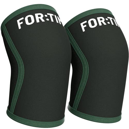 Knee Sleeves for CrossFit and Weightlifting - 7mm High Grade Neoprene Knee Compression Sleeves - Maximal Support - Internal Silicon Ribbing Eliminates Slipping - Squat, Olympic and Power Lifting