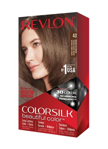 Revlon ColorSilk Hair Color 40 Medium Ash Brown 1 Each (Pack of 6)