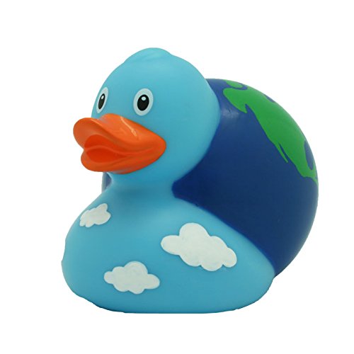 Lilalu 8.5 cm World Globe Duck Toy (Multi-Colour)