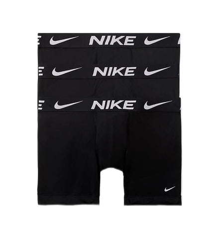 Nike Essential Micro Boxer Brief, Dri-FIT 3Pk, Black/Black/Black, Large