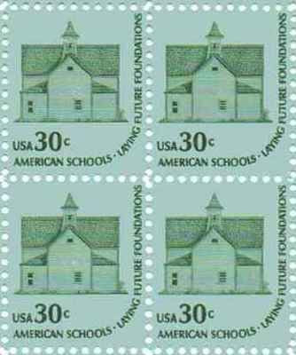 American Schools Set of 4 x 30 Cent US Postage Stamps NEW Scot 1606