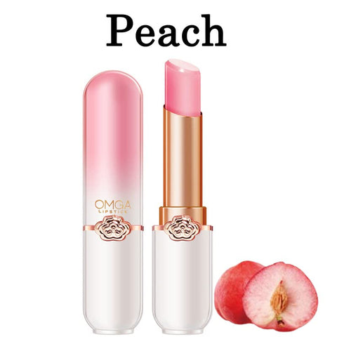 6 Pcs/Set Peach Aloe Vera Strawberry Blueberry Avocado Grape Jelly Lipstick Set Temperature Change Moisturizer flower Lip Stick Long Lasting Nutritious Lip Balm Magic Color Change Lip Gloss