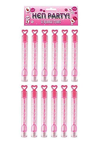 2 X HENBRANDT Hen Party Bubble Tubes with Heart Topper, Pack of 12