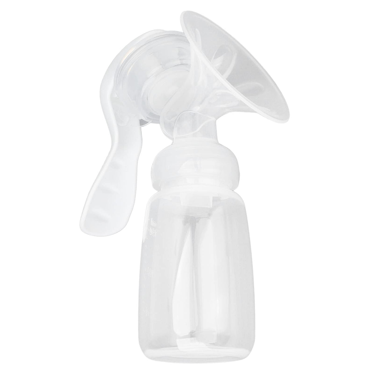 Transparent Manual Hand Breast Pump, Heat Resistant Portable Breastfeeding Pump for Lactating Mothers, Portable Handheld Breastfeeding Pump for Home & Travel