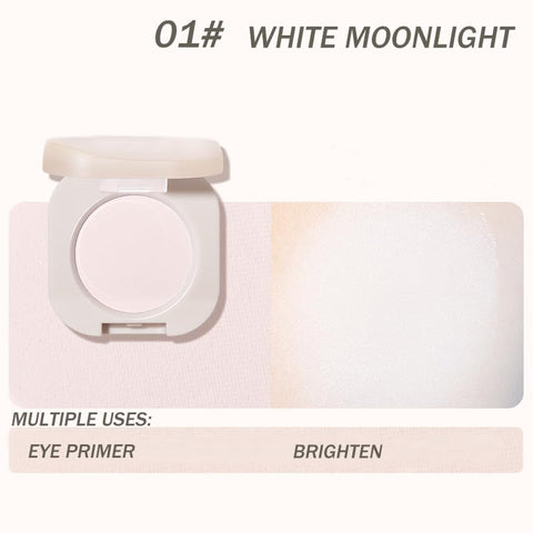 Okerker Single White Eyeshadow Palette, Matte Eyeshadow Highly Pigmented, Eye Brightener Eye Shadow Primers, Ultra-fine Powder Multiuse Blendable Eyeshadow Base Eyes Makeup