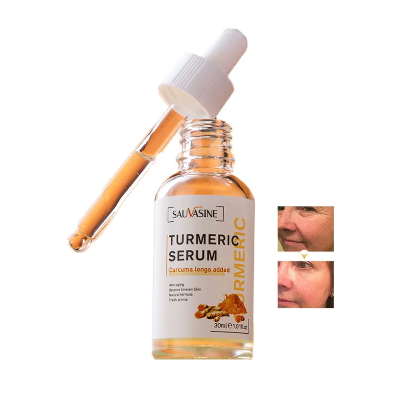 AKARY Turmeric Repair Face Serum Dark Spot Corrector, Natural Facial Skin Care Moisturizing Repair Serum Moisturizer - Acne Treatment, Reduce Fine Lines, Evens Tone, Hydrate Dull & Dry Sensitive Skin