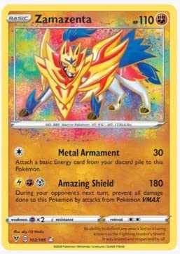 Pokemon - Zamazenta 102/185 - Vivid Voltage - Amazing Rare - Holo Foil Card