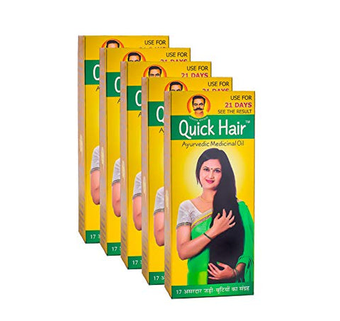 Quick Hair Ayurvedic Medicinal Anti Hair Fall Oil Combo Pack of 5 (100ml x 5 = 500ml)