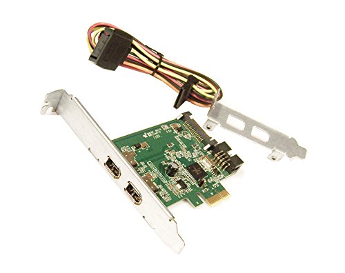 HP Dual Port Firewire IEEE 1394a PCIe x1 Card BW851AA Include Cable and LP Bracket