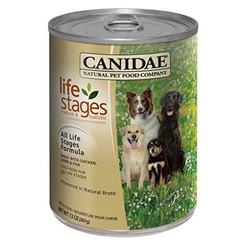 CANIDAE Life Stages Chicken Lamb & Fish Dog Food - 12-13 oz cans