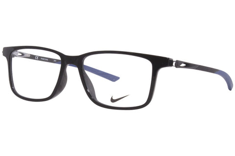 Nike 7145 004 Eyeglasses Men's Black Full Rim Rectangle Shape 53mm