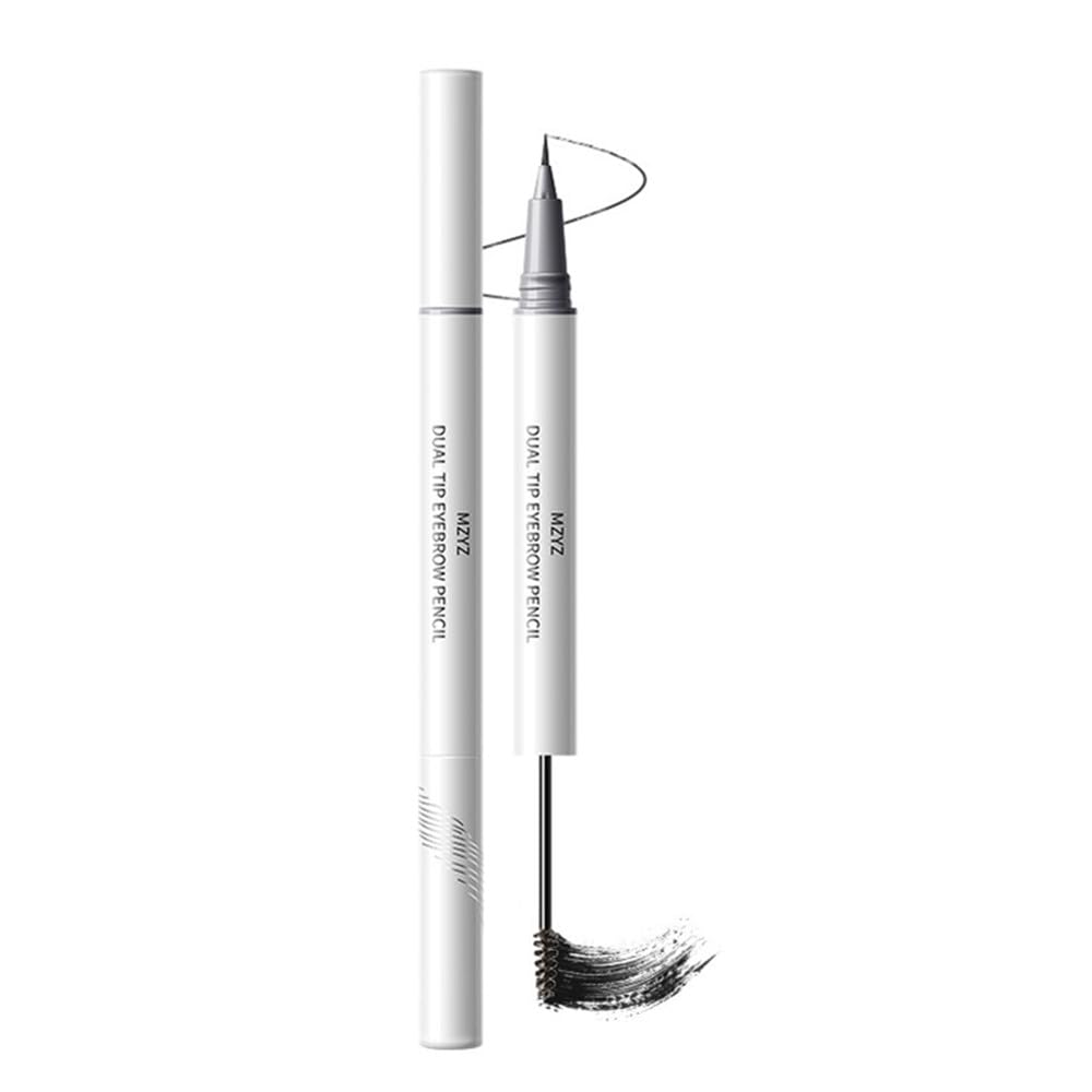 Liquid Brow Pencil, 2-in-1 Extra Fine Brow Pencil & Tinted Brow Styling Gel, Waterproof, All-Day Hold-Fill-Define & Sculpt Brows, Multi-Purpose Brow Pencil Brow Brush