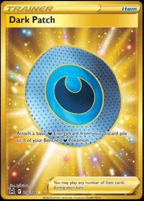 Pokemon - Dark Patch 216/196 Lost Origin - Secret Rare Gold Holo Foil