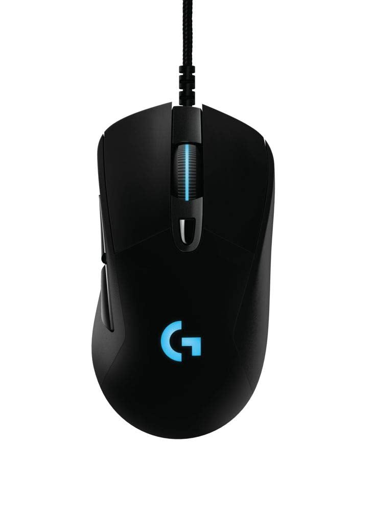 Logitech G403 Prodigy RGB Gaming Mouse - 16.8 Million Color Backlighting, 6 Programmable Buttons, Onboard Memory, Up to 12,000 DPI