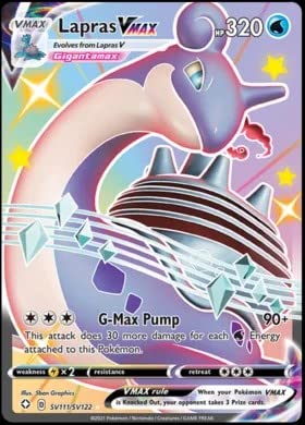 Pokemon - Lapras VMAX SV111/SV122 - Shining Fates - Shiny Vault - Card