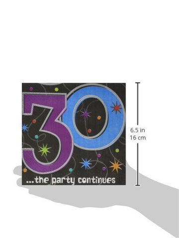 "30 ...the party continues" Luncheon Napkins, Party Favor