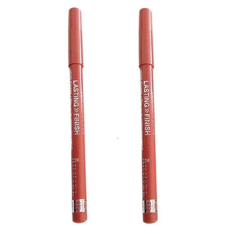 Rimmel Pack of 2 1000 Kisses Lip Liner, Spiced Nude 081