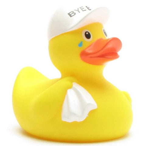 Bye Bye Rubber Duck I Rubber Duck - Length 8.5 cm - Goodbye Gift I Includes Rubber Duck Keyring in Set I Toy for Babies and Children I Bath Toy