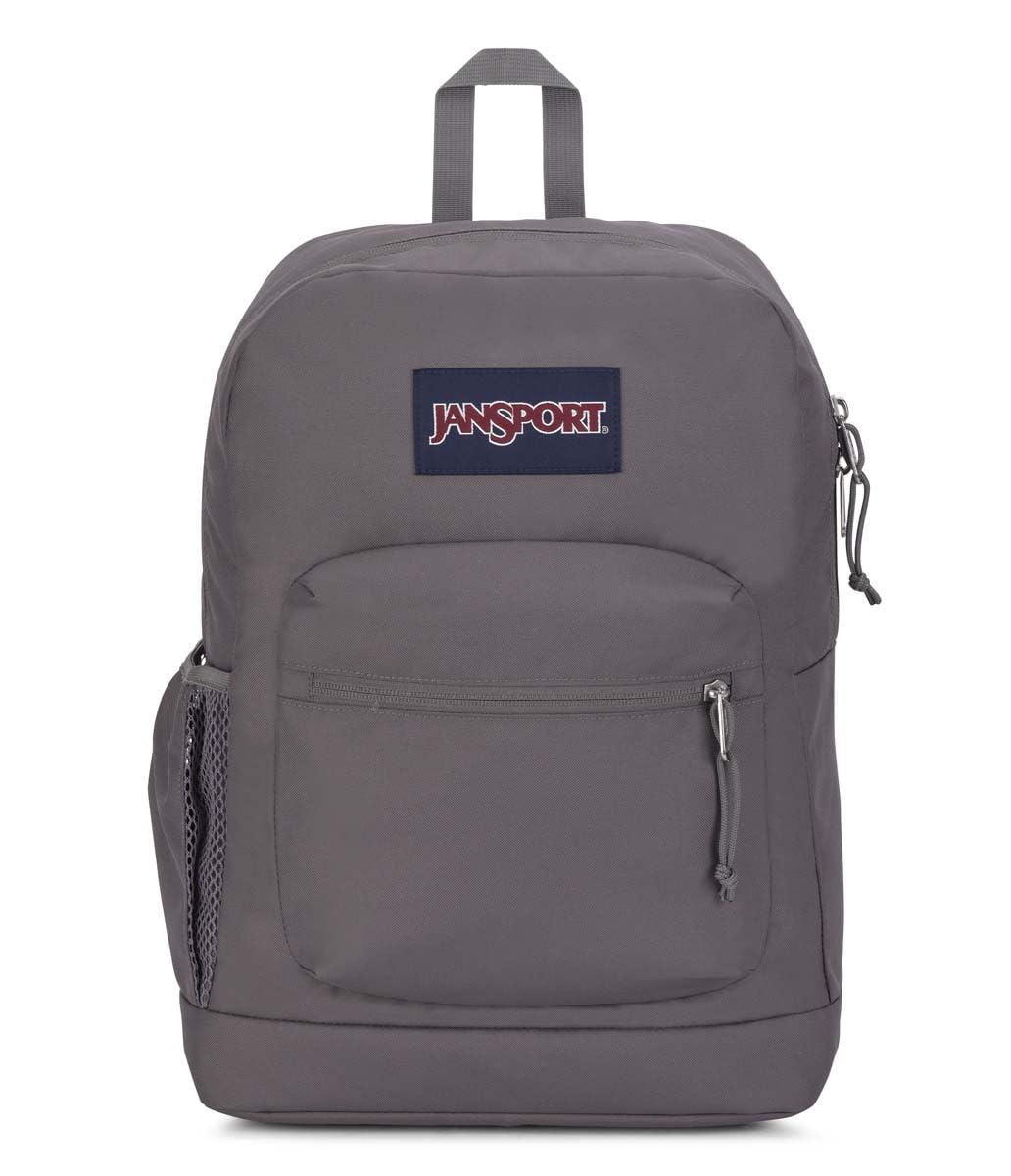 JanSport Cross Town Plus Backpack - Large Main Compartment, Side Water Bottle Pocket, 15-Inch Padded Laptop Sleeve - Graphite Grey