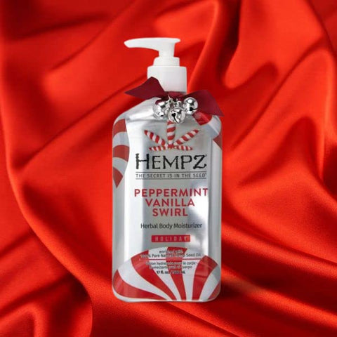 Hempz Limited Edition Lotion, Peppermint Vanilla Swirl Herbal Body Moisturizer, 17 oz.