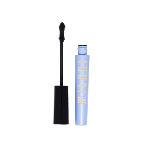 Milani Highly Rated Anti-Gravity Black Mascara with Castor Oil and Molded Hourglass Shaped Brush - Waterproof Black