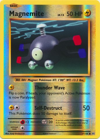 Pokemon - Magnemite (37/108) - XY Evolutions - Reverse Holo