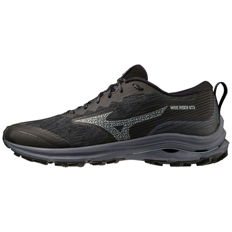 Mizuno Men's Wave Rider GTX Running, Blk/OBlue/GRidge, 9 UK