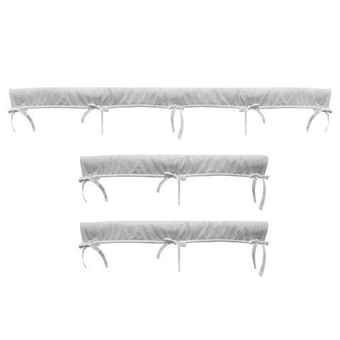 DERCLIVE 3pcs/set Crib Rail Cover Teething Guard Baby Chewing Bite Guard Soft Crib Rail Wrap Bumper