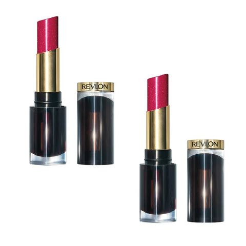 REVLON Pack of 2 Super Lustrous Glass Shine Lipstick, Love is On 017