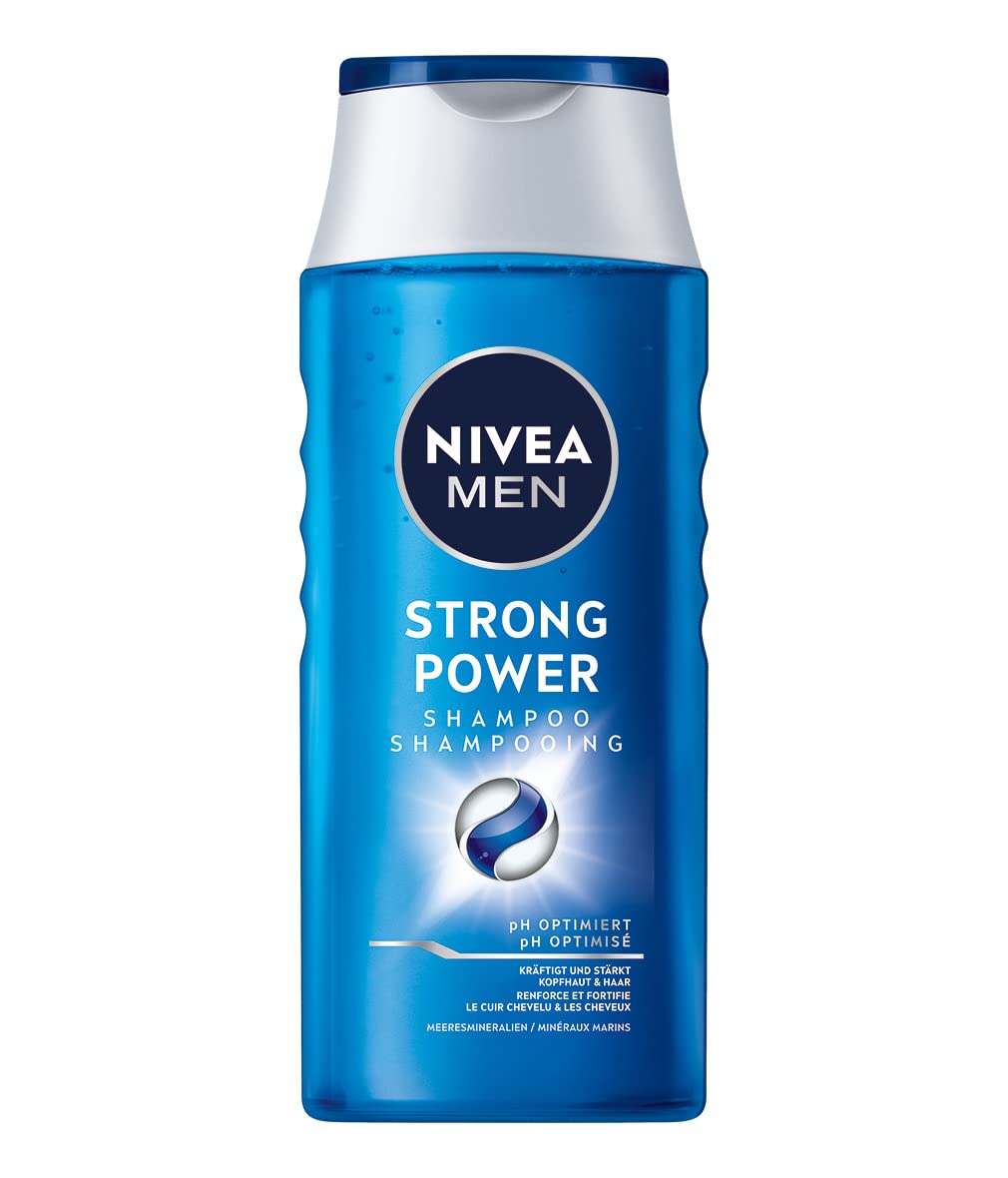 NIVEA MEN Strong Power Shampoo, krÃƒÆ’Ã†â€™Ãƒâ€ Ã¢â‚¬â„¢ÃƒÆ’Ã¢â‚¬Å¡Ãƒâ€šÃ‚Â¤ftigendes Haarshampoo ohne Silikone und Mikroplastik, MÃƒÆ’Ã†â€™Ãƒâ€ Ã¢â‚¬â„¢ÃƒÆ’Ã¢â‚¬Å¡Ãƒâ€šÃ‚Â¤nner Shampoo mit Meeresmineralien und pH-optimierter Formel (250 ml)