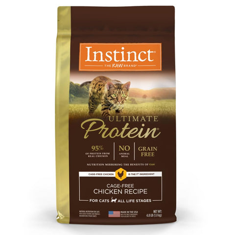 Instinct Ultimate Protein Grain Free Cage Free Chicken Recipe Natural Dry Cat Food, 4 lb. Bag