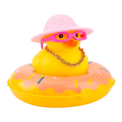 KINBOM Rubber Duck Car Ornament, Car Duck Decoration Dashboard Duck Yellow Duck DÃƒÆ’Ã†â€™Ãƒâ€ Ã¢â‚¬â„¢ÃƒÆ’Ã¢â‚¬Â ÃƒÂ¢Ã¢â€šÂ¬Ã¢â€žÂ¢ÃƒÆ’Ã†â€™ÃƒÂ¢Ã¢â€šÂ¬Ã…Â¡ÃƒÆ’Ã¢â‚¬Å¡Ãƒâ€šÃ‚Â©cor for Car Dashboard Office Bedroom Boys Girls Kids Bathing Toy (Pink Donut)